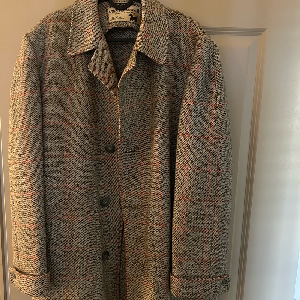 Warm Men's Gray and Brown Coat